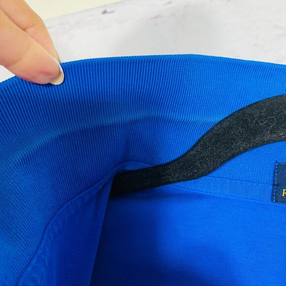 Polo Ralph Lauren XL Blue Cotton Pima Soft Touch Polo Shirt Classic Fit Preppy - Picture 11 of 12